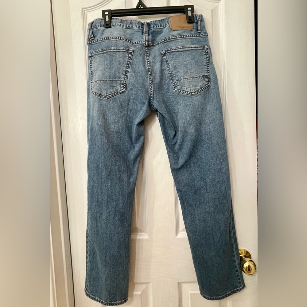 Aeropostale Men’s Straight Leg Blue Jeans - Picture 2 of 6